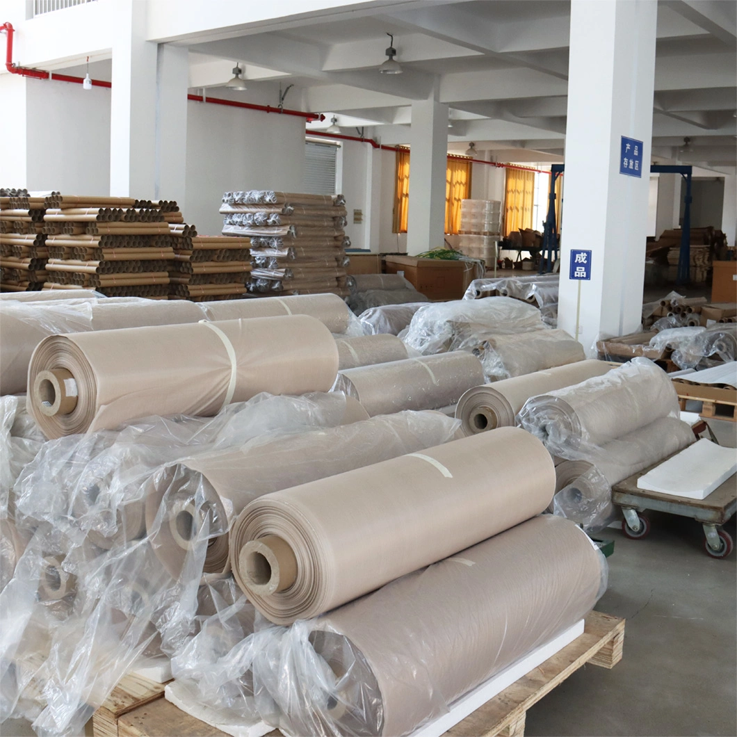 High Temperature Resistance Brown PTFE Coated Glass Fiber Fabric Breathable Fabric