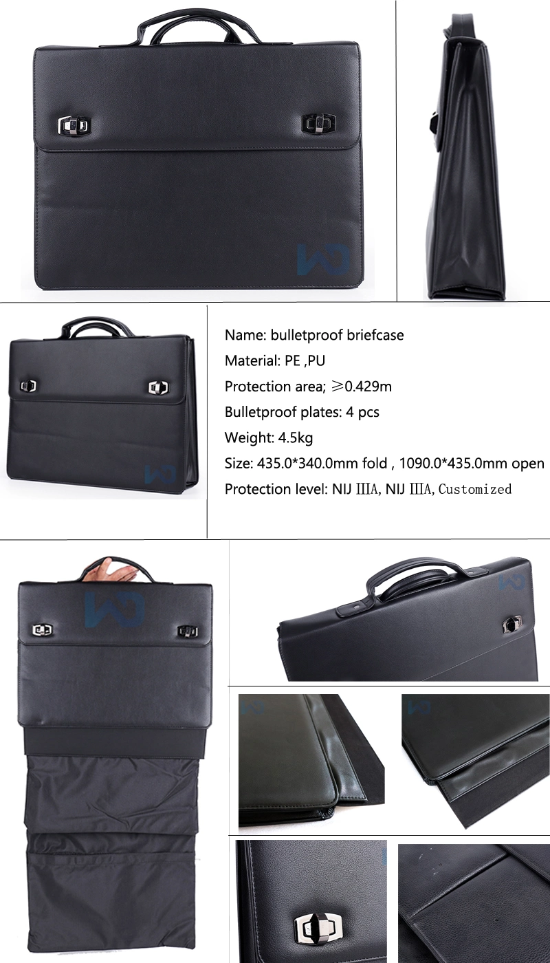 Aramid Bulletproof Briefcase for VIP Ballistic Stab Proof