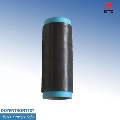 Fibra Tyz Yarn UHMWPE per fune da traino-1600d Nero Hmpe